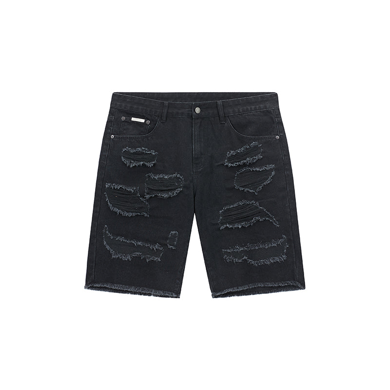 Casual Washed Denim Loose Fit Jorts